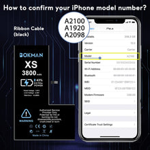 Load image into Gallery viewer, bokman for iPhone XS Battery Replacement, High Capacity Li-ion Polymer Battery 3800mAh with All Tool Kits and Adhesive Strips

